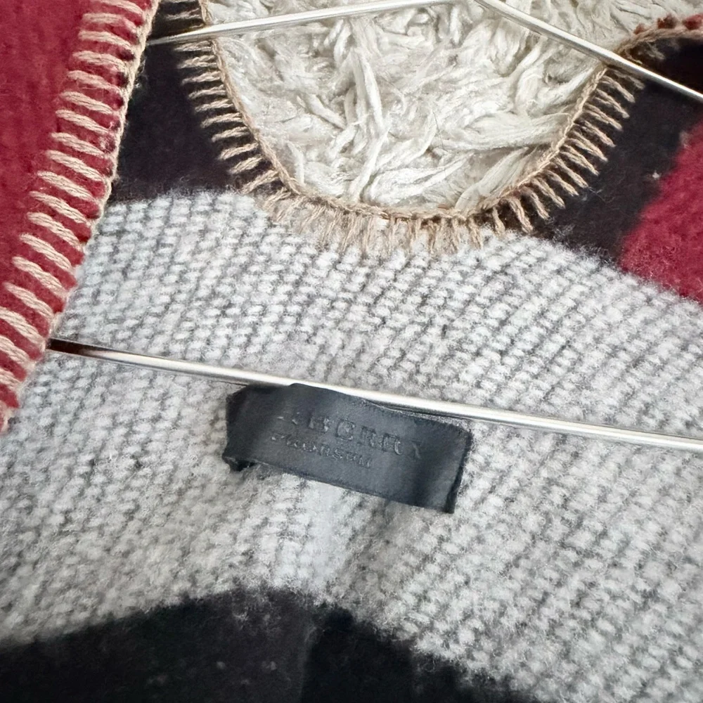 Burberry Prorsum Wool/Cashmere Mega Check Cape Poncho - Picture 5 of 10